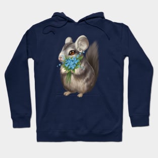 Chinchilla with bouquet Hoodie